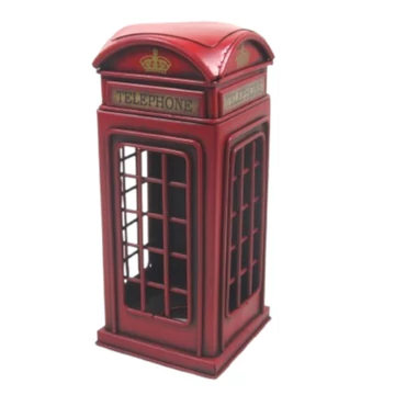 Piros, londoni telefonfülke persely AMC027