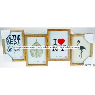 Fa MDF quatro fali képkeret 10x15 cm/4 db