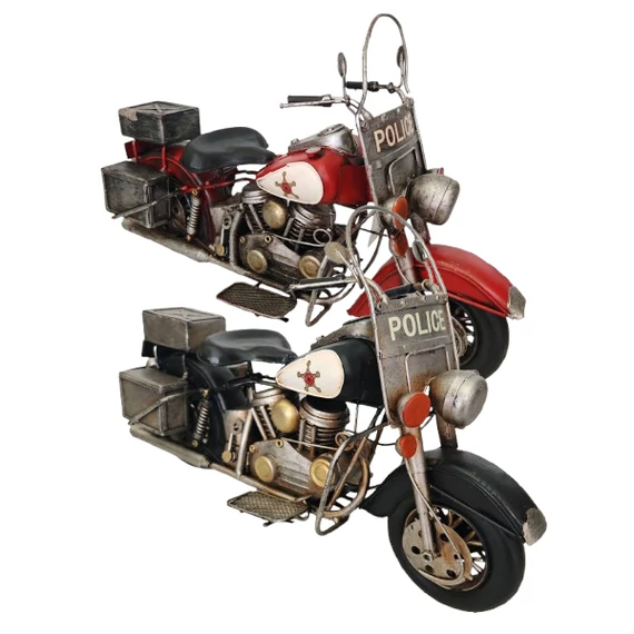 Fém modell rendőrmotor 32cm-es AMC009