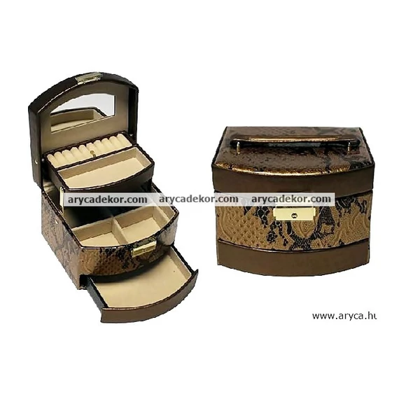 Bőrhatású ékszerdoboz A21449 GOLD DRAGON