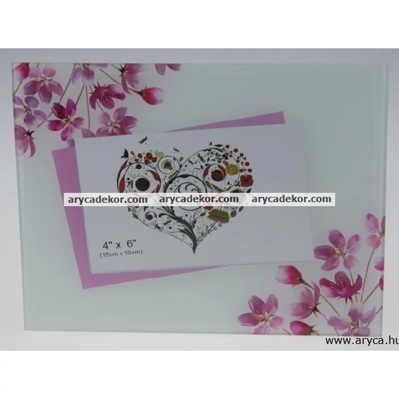 Színes üveg képkeret 10x15 cm 