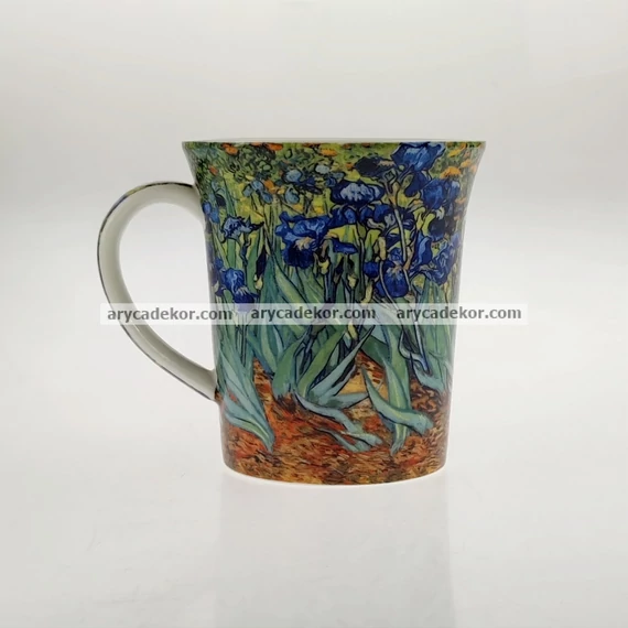 Porcelán bögre Van Gogh : Íriszek mintával 400 ml