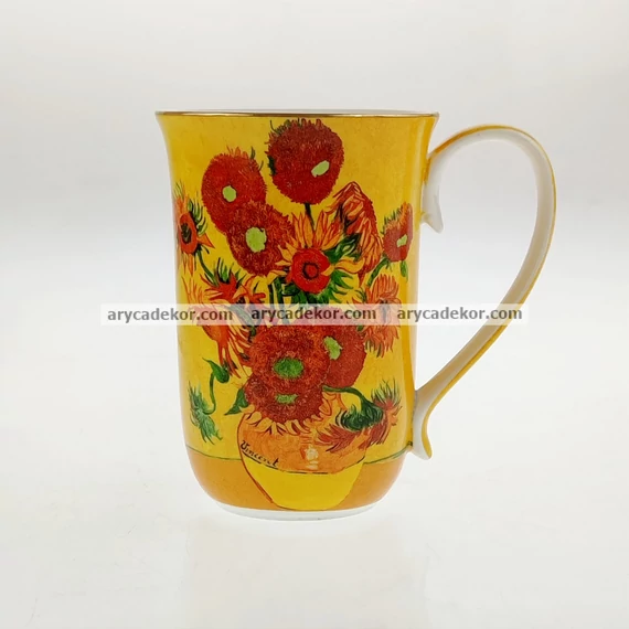 Porcelán bögre Van Gogh : Napraforgók mintával 400 ml