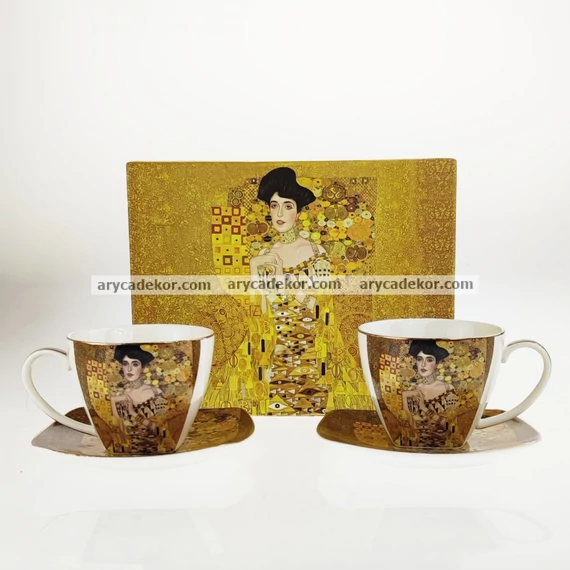 Klimt porcelán eszpresszókészlet díszdobozban.