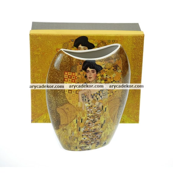 Klimt porcelán váza díszdobozban. 
