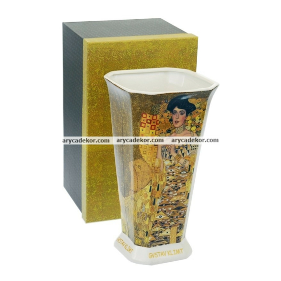 Klimt (adele Bloch) porcelán váza díszdobozban 30,5 cm