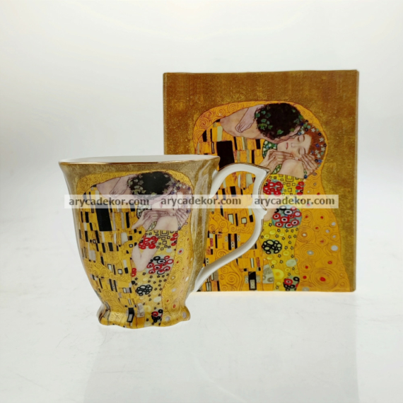 Porcelán bögre Klimt mintával 300 ml