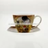 Kép 2/2 - Porcelán bögre alátéttel, belül liladíszcsomagolásban 250 ml