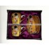 Kép 1/2 - Porcelán eszpresszó szett Klimt mintával, belül lila díszcsomagolásban 90 ml
